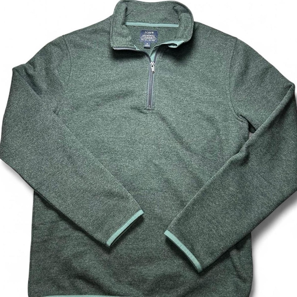 J.Crew Authentic Fleece Half-Zip Pullover Green Men’s Small